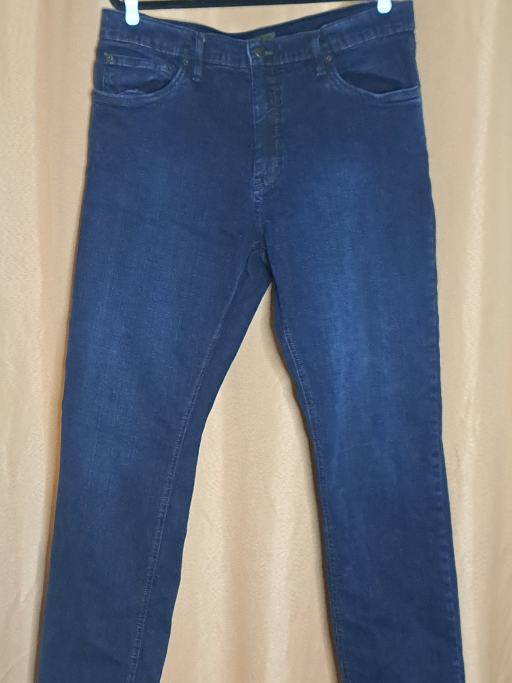 Slim Men's Jeans in Dark Blue Stretch Denim